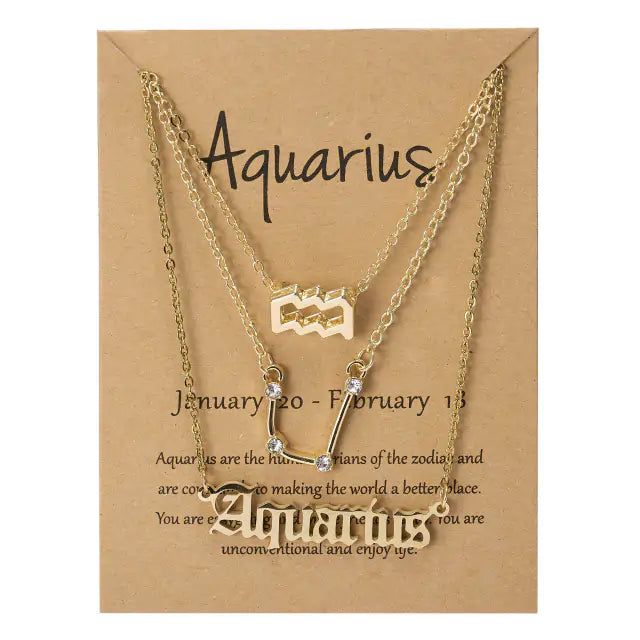 Zodiac Sign Pendant Necklace