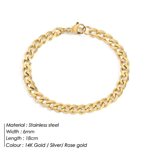 Curb Chain Stainless Steel Bracelet