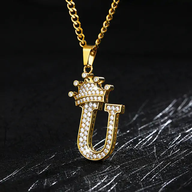 Zircon Alphabet Necklace