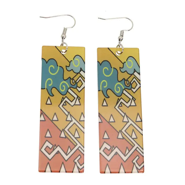 Acrylic Tanjiro Earrings