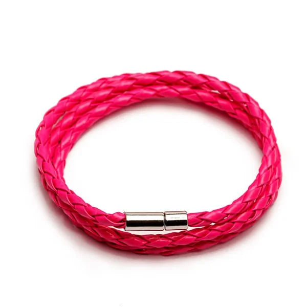 Colorful Fashion PU Braided Leather Bracelet