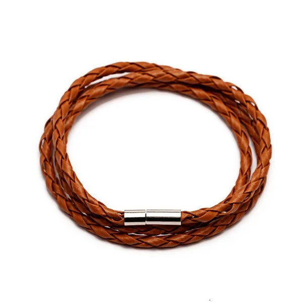 Colorful Fashion PU Braided Leather Bracelet