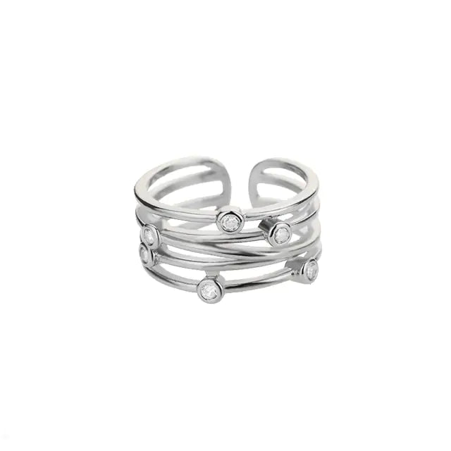 Classic Twist Chain Open Rings