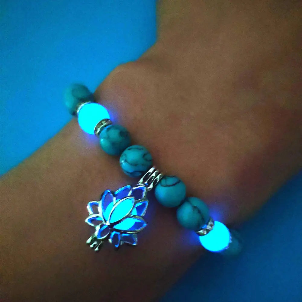 Glow In The Dark Natural Stone Bracelet